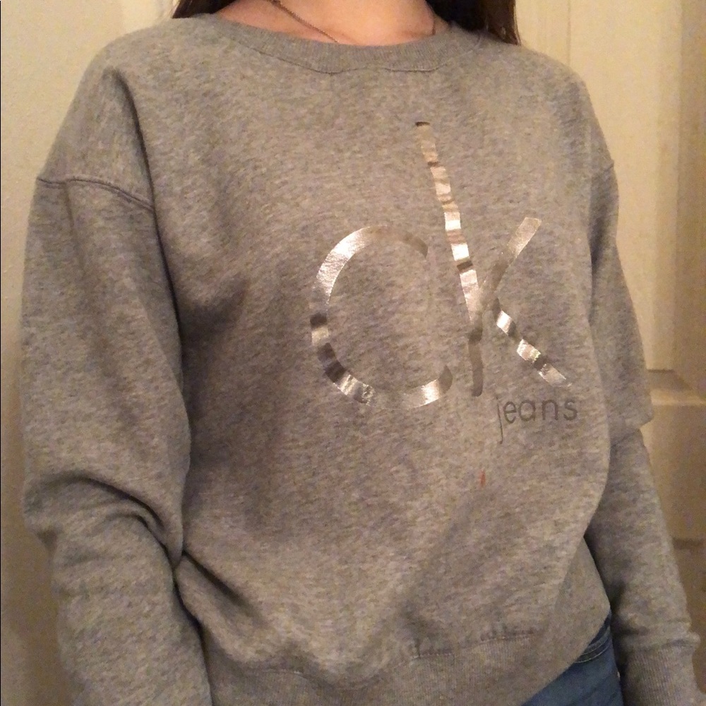 calvin klein grey sweater